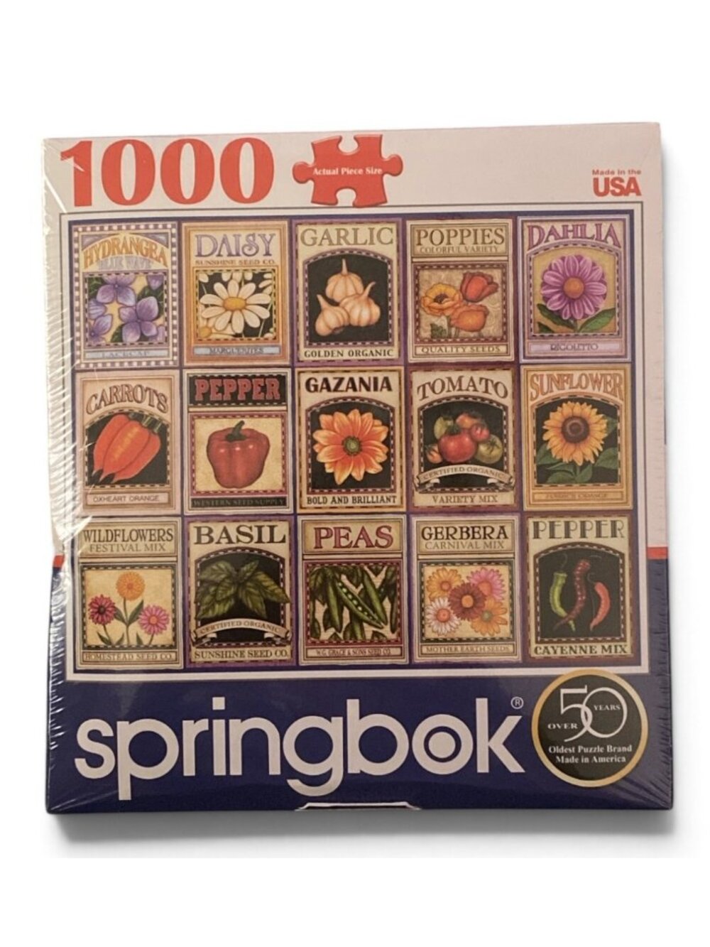 Springbok Garden Goodness 1000 Piece Puzzle NEW Sealed Box Made In The USA 24” x